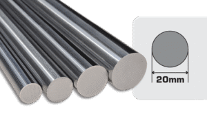 20mm Diameter Steel Linear Bearing Shaft - CF53 Steel Hardened Ground - KM-W