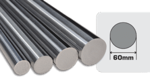 60mm Diameter Steel Linear Bearing Shaft - CF53 Steel Hardened Ground - KM-W