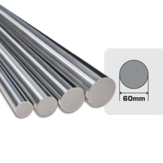 60mm Diameter Chrome Plated Linear Bearing Shaft - CF53 Steel Hardened Ground - KM-WV